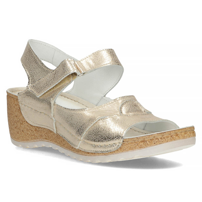 Leather sandals Filippo 50086 gold