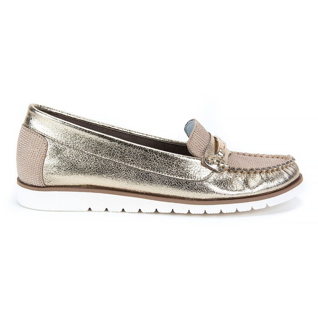 Moccasins Lemar 10051 Krysztalki J.Zł + Roma Beige