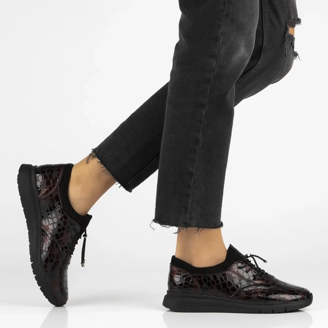 Leather shoes Filippo DP7117/25 BG burgundy