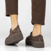 Skórzane sneakersy Filippo DP8337/26 D BR brązowe