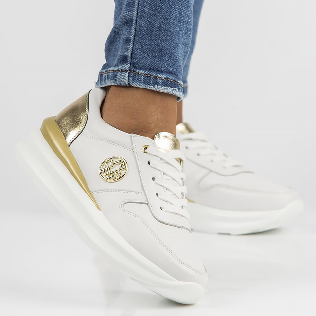 Leather sneakers Filippo DP3505/22 WH white