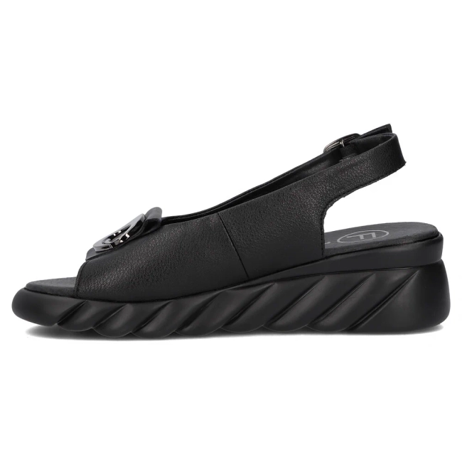 Leather sandals Filippo DS7011/25 BK black