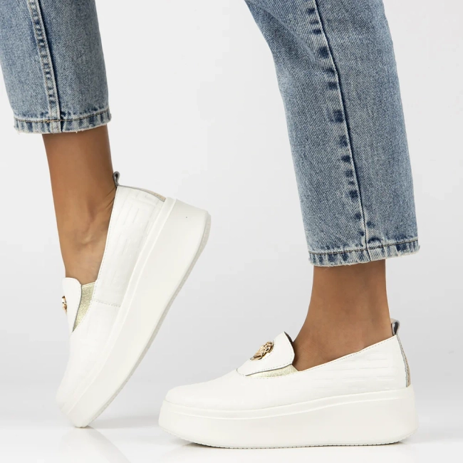 Leather shoes Filippo DP6794/25 WH white