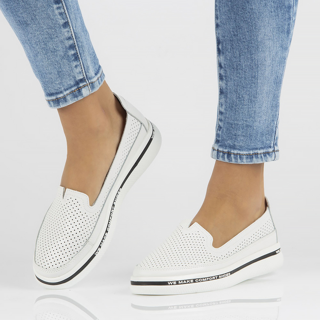 Leather shoes Filippo DP3623/22 WH white