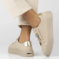 Leather sneakers Filippo DP6854/25 BE beige