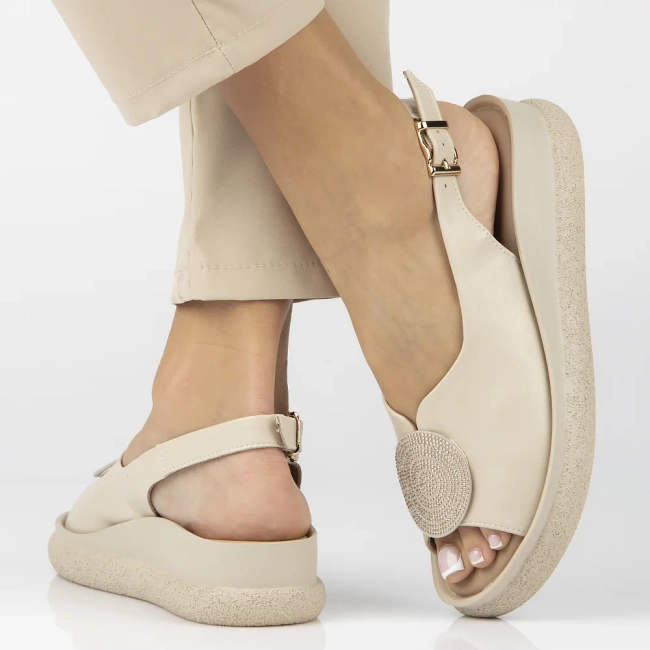 Leather sandals Filippo DS6984/25 BE beige