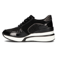Leather sneakers Filippo DP3166/21 BK black