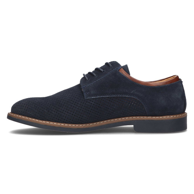 Leather shoes Filippo MP2399/21 NV navy blue