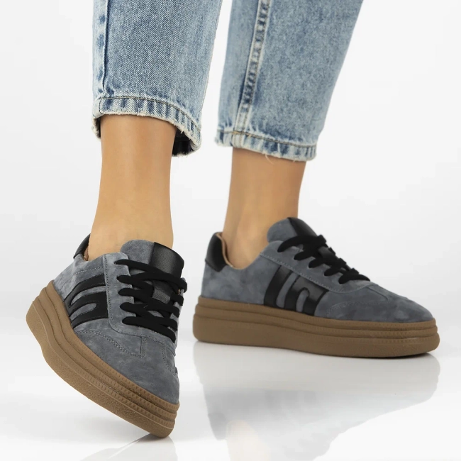 Leather sneakers Filippo DP7114/25 BL blue
