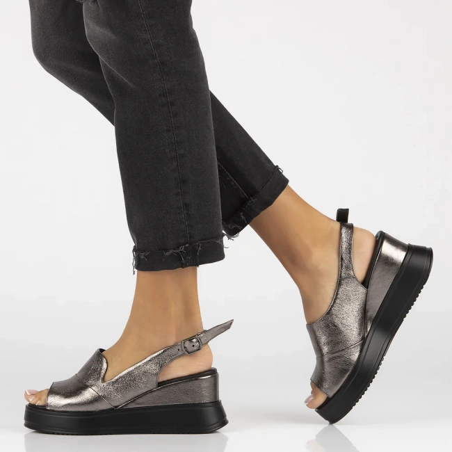 Leather sandals Artiker 54C0402 silver