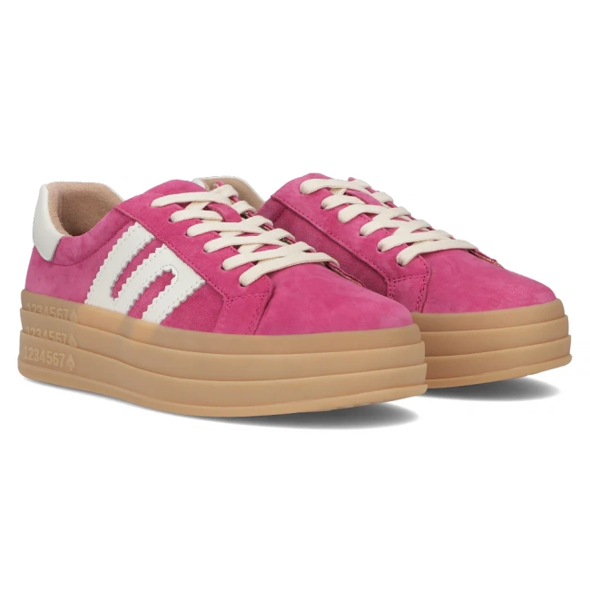 Leather sneakers Filippo DP6744/25 FH pink