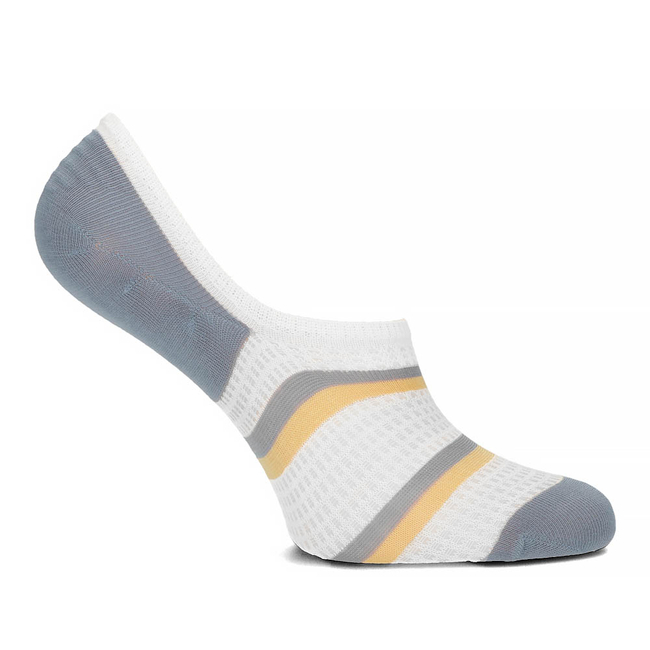 Skarpety damskie Yousda biało-niebiesko-żółte