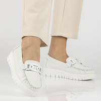 Leather loafers Filippo DP3334/23 WH white