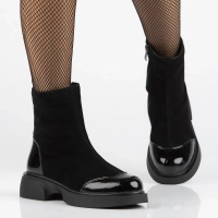 Leather ankle boots DBT6365/24 BK black