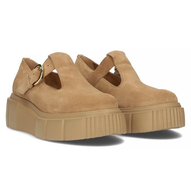 Skórzane półbuty Filippo 20102 Camel