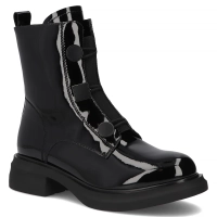 Skórzane botki Filippo DBT7223/25 BK czarne