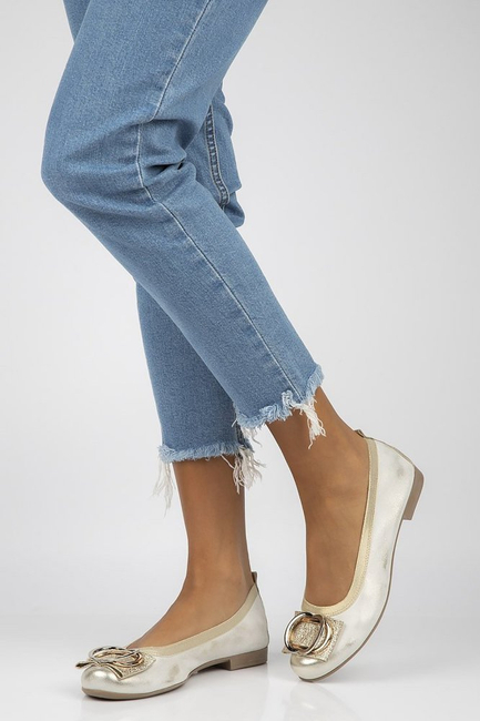 Leather ballerinas Filippo 103 gold