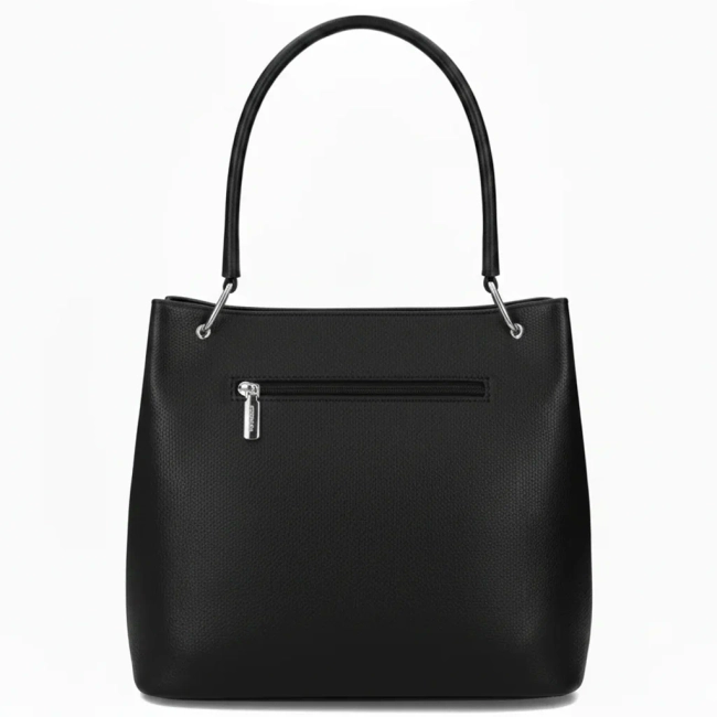 Black shoulderbag simple zip