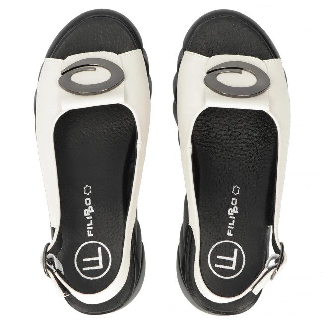 Leather sandals Filippo DS7011/25 BE beige