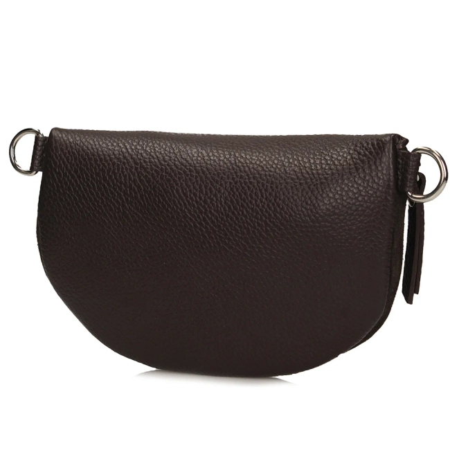 Leather crossbody bag Toscanio G146 dark brown