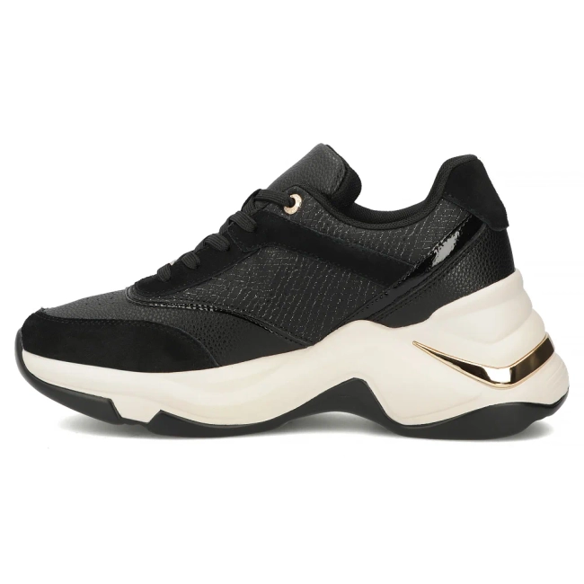 Skórzane sneakersy Filippo DP7766/26 BK czarne