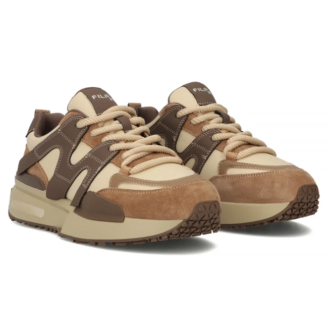 Leather sneakers Filippo DP6970/25 BE brown