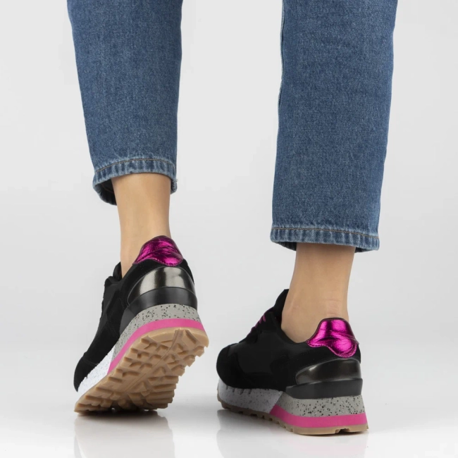 Skórzane sneakersy Filippo DP7927/26 BK FH czarne