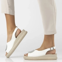 Leather sandals Filippo DS6984/25 WH white