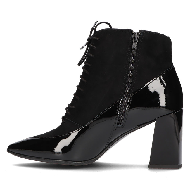 Skórzane botki Sagan 4635 czarne