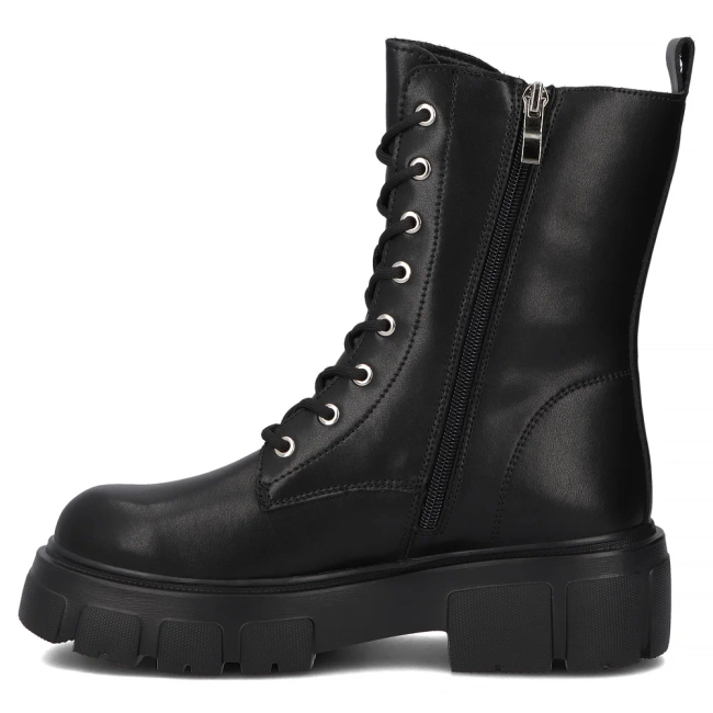 Skórzane botki typu workery Filippo DBT4759/25 BK czarne