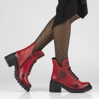 Leather ankle boots Artiker 53C1123 red