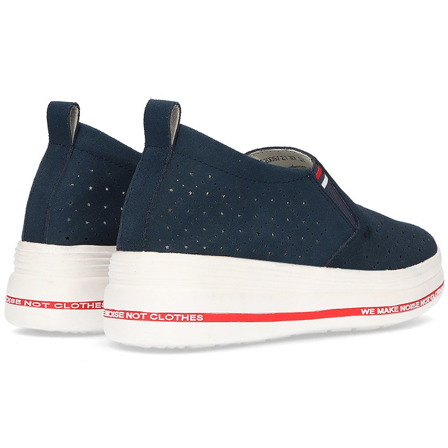 Skórzane Półbuty Filippo DP2009/21 NV granatowe