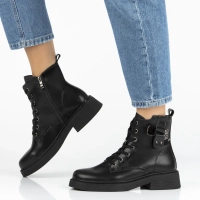 Leather ankle boots Filippo DBT7151/25 BK black