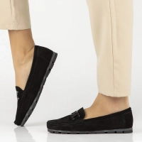 Skórzane mokasyny Filippo DP3630/24 BK czarne