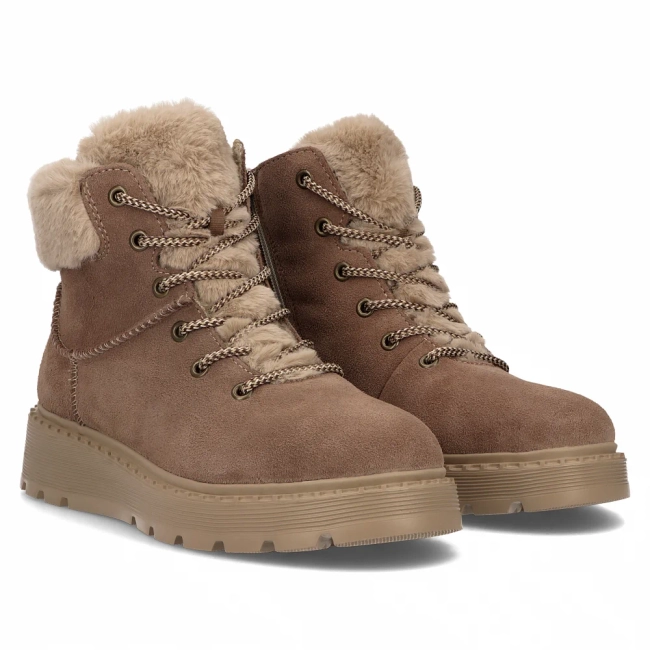 Leather ankle boots Rieker 70402-24 brown