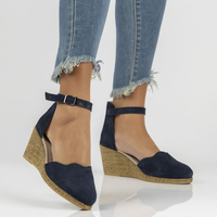 Leather sandals Filippo DS1394/22 NV navy blue