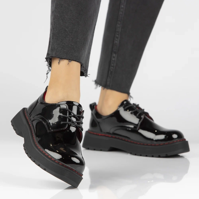 Leather shoes Filippo DP4736/24 BK black