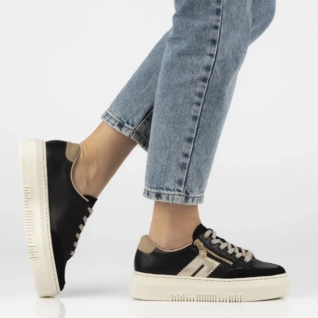 Rieker leather sneakers M1912-00 black