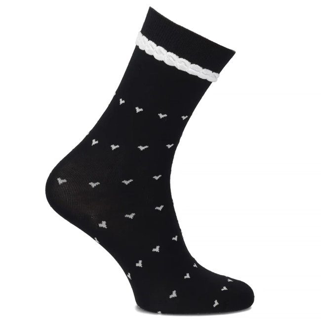 Women's Socks L2 black hearts