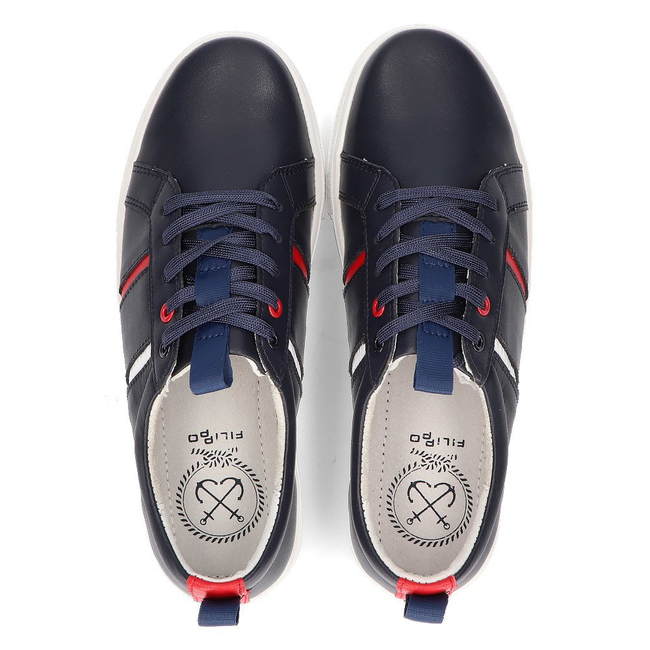 Leather shoes Filippo DP2045/21 NV navy blue