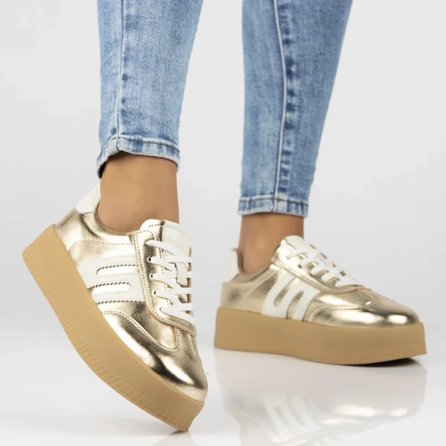 Leather sneakers Filippo DP6994/25 GO gold