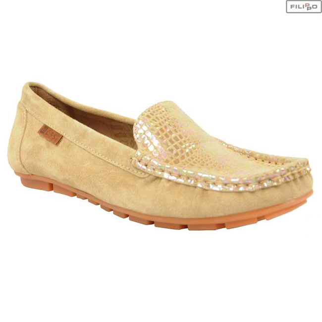 Moccasins NESSI 62605 beige+beige cg 8022836