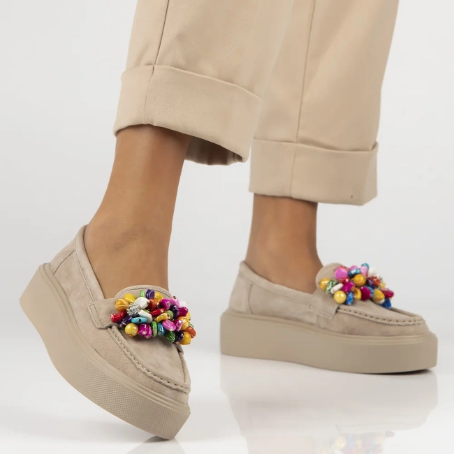 Leather loafers Filippo DP6765/25 BE beige