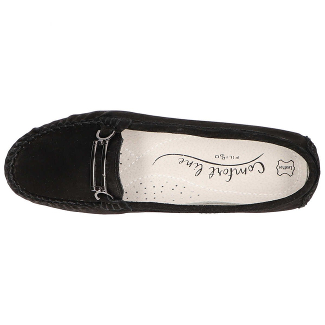 Skórzane mokasyny Filippo DP1202/21 Czarne