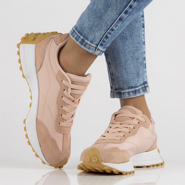 Skórzane Sneakersy Filippo DP3748/22 PI różowe