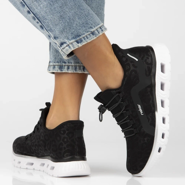 Sneakersy Rieker M6066-01 czarne