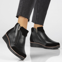 Leather ankle boots Filippo DBT3950/25 BK black