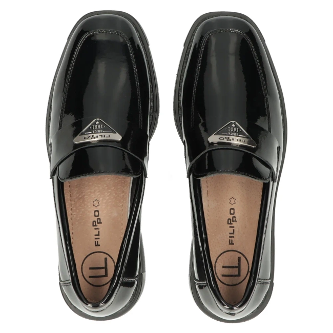 Leather shoes Filippo DP4710/23 BK black