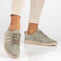 Skórzane sneakersy Filippo DP7508/26 KH khaki