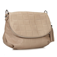 Handbag Toscanio Leather Messenger Bag C262 beige